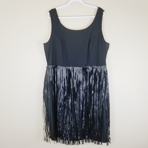 Lane Bryant Dresses & Skirts - Lane Bryant Fringe Black Dress